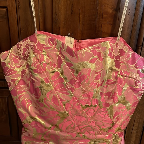 Lilly Pulitzer Raya Floral Strapless Dress, size 4, EUC - Picture 4 of 4
